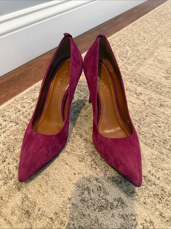 Coach Shoes - Coach Wine Suede Pointed-Toe Stiletto Pumps